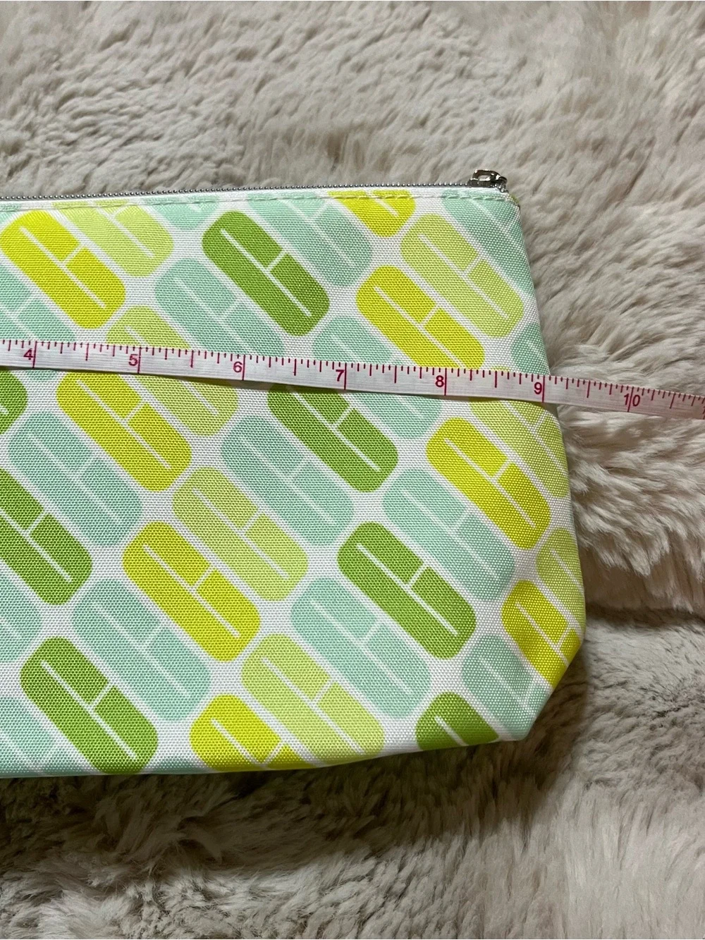 Clinique Geometric Cosmetic Pouch in Yellow, Mint & Lime 02-19